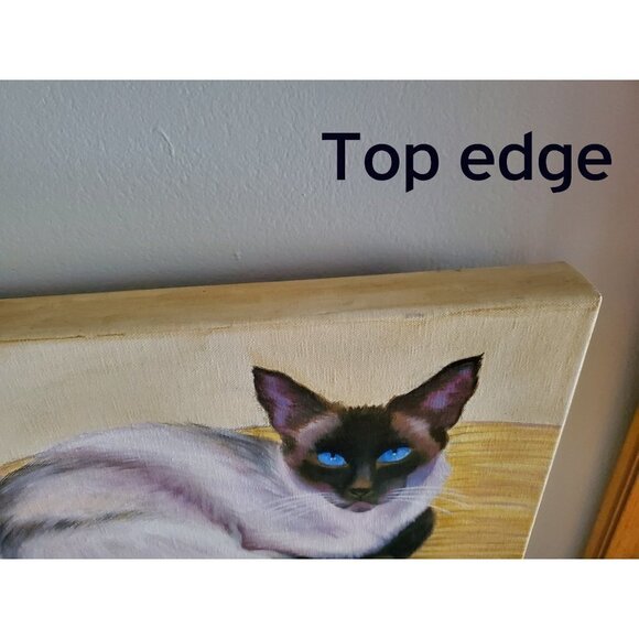 SIAMESE CAT PAINTING - Original Oil Painting by Robin White 12" x 16" on Canvas - Picture 7 of 8